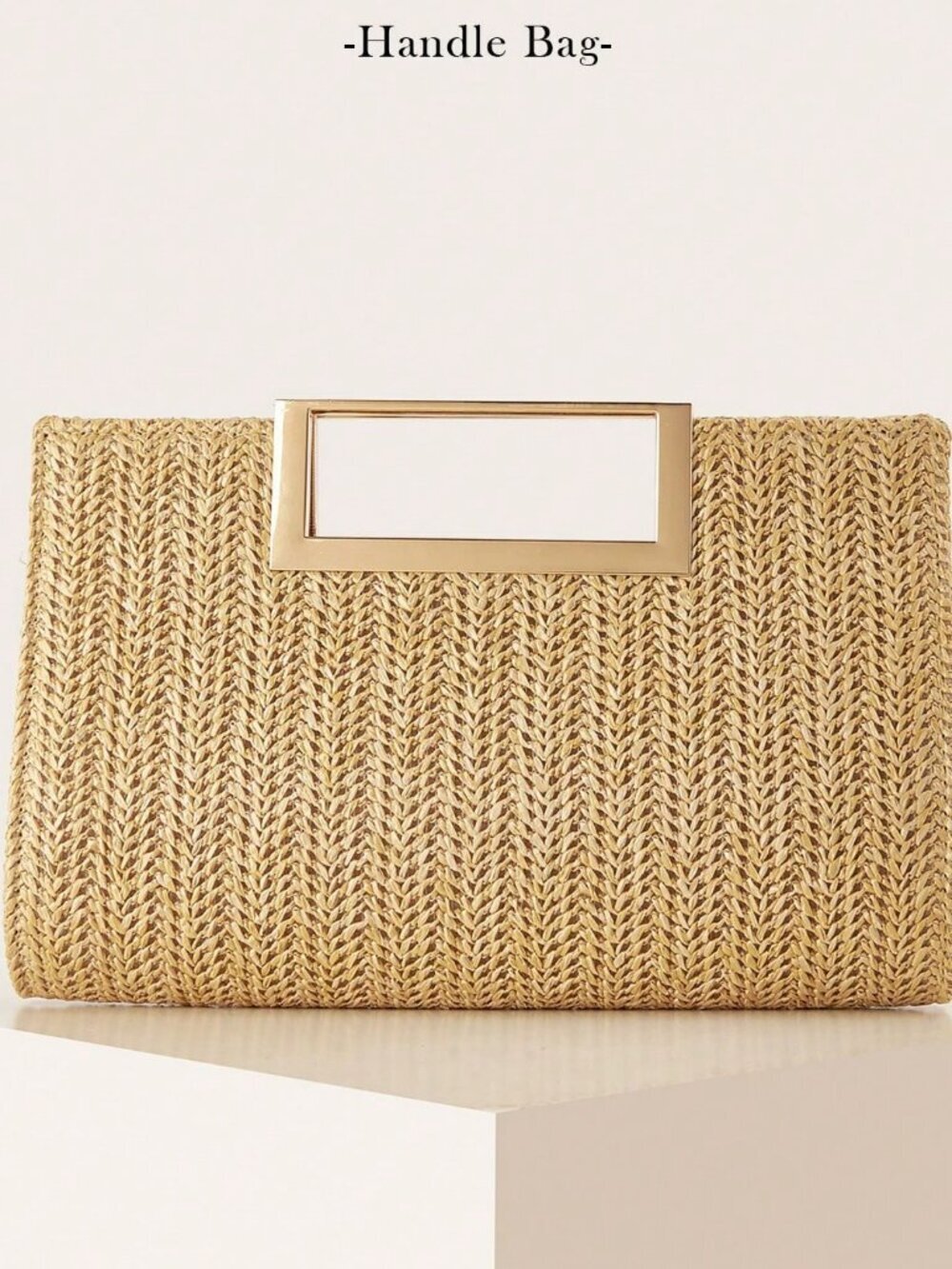 Khaki Vacation Women's Woven purse with strap - Picture 2 of 9